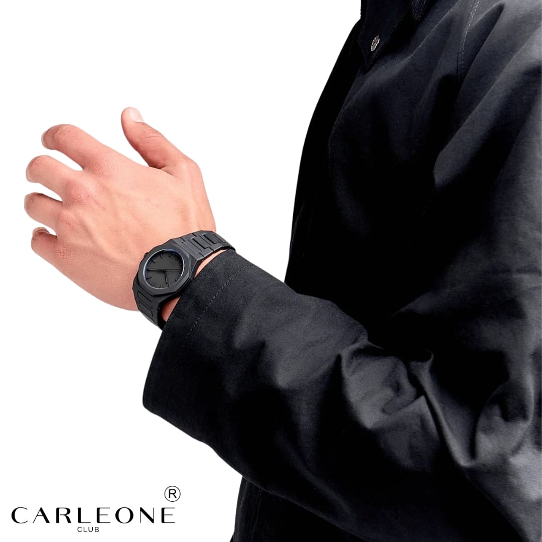 Relógio Carleone Árabe Noir - 1 ano de Garantia - Edição limitada (Original)