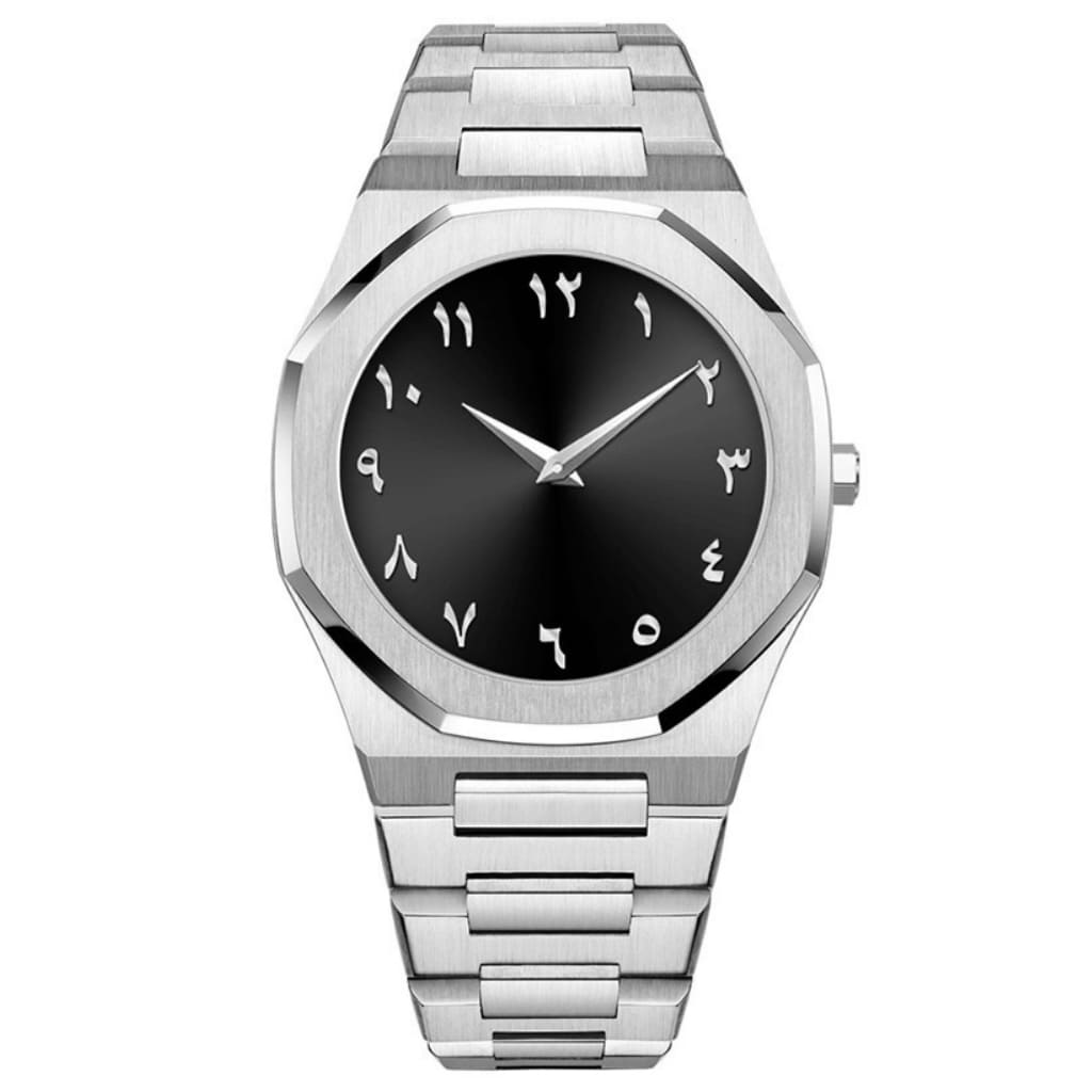 Relógio Masculino Base forte Silver Metal Todo Ouro