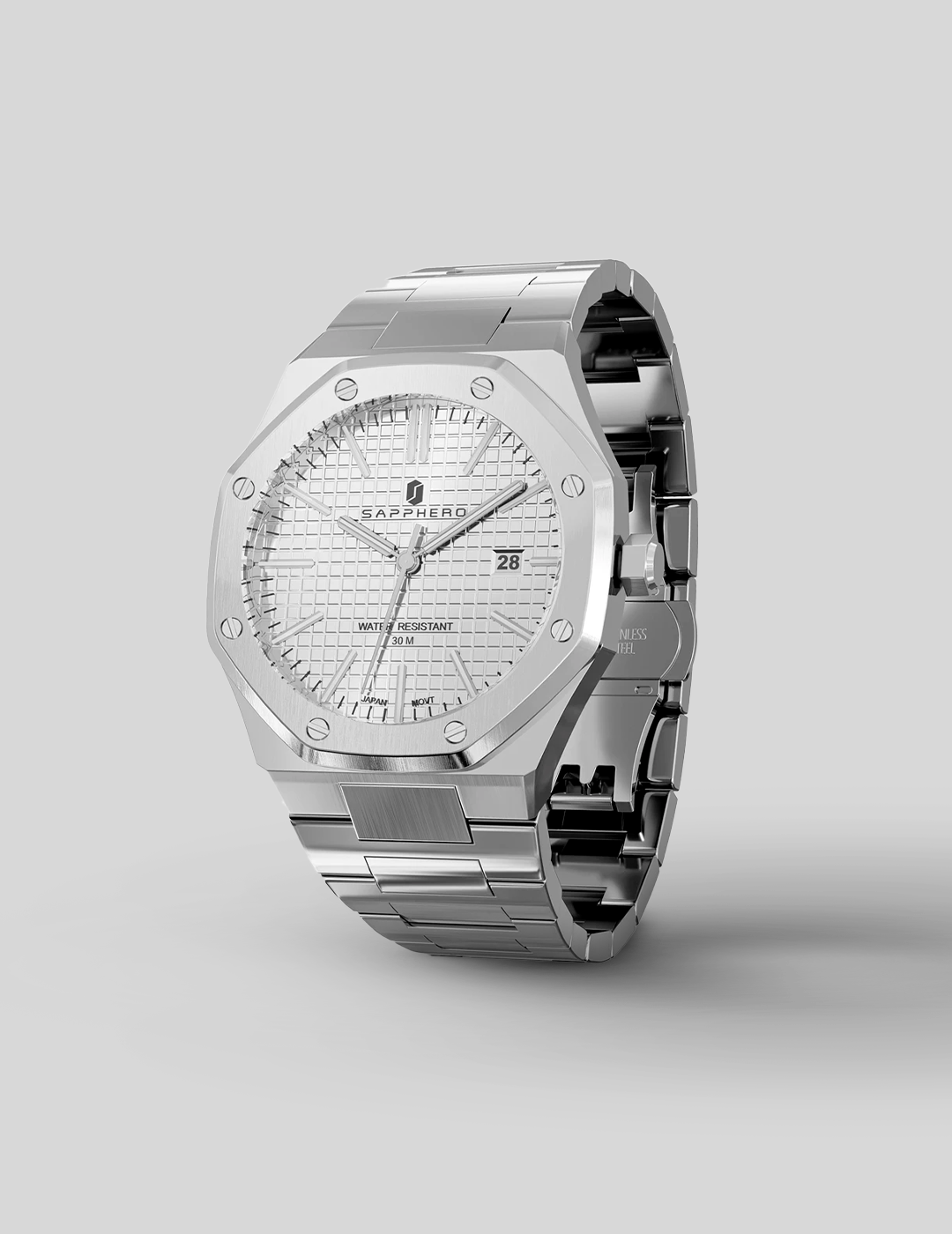 Relógio Masculino Sapphero Montclair White - frente